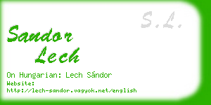 sandor lech business card